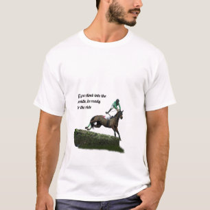 Jumping Paard Jockey In Groen T-shirt