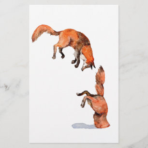 Jumping Red Fox Briefpapier
