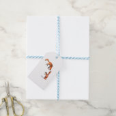 Jumping Red Fox Cadeaulabel (Met Touw)