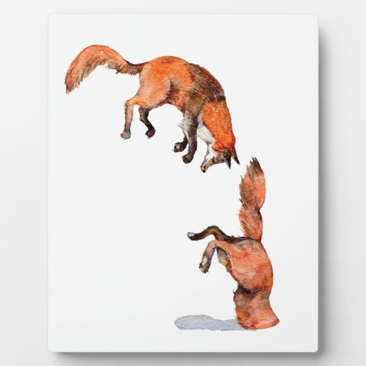 Jumping Red Fox Fotoplaat (Voorkant)