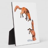 Jumping Red Fox Fotoplaat (Zijkant)