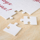 Jumping Reindeer puzzle de texte personnalisé (Côté)