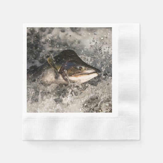 Jumping Salmon Servetten (Voorkant)