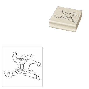 Jumping Santa Rubberstempel