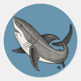 Jumping Shark Ronde Sticker