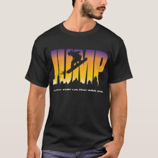 Jumping snowboarder t-shirt