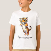 Jumping Tiger Cub T-shirt (Voorkant)