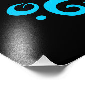 Jumping Tribal Blue Dolphin Foto Afdruk (Hoek)