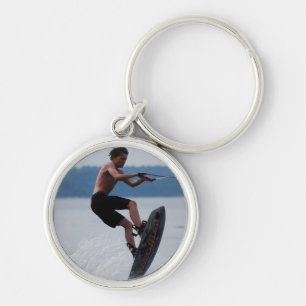 Jumping Wakeboarder Sleutelhanger