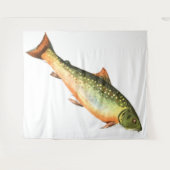 Jumping Wild Trout Tapestry Wandkleed (Voorkant (horizontaal))