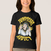 Jumpscare Addict Tri-Blend Shirt (Voorkant)