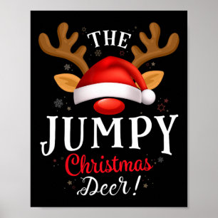 Jumpy Kerst Herten PJS Xmas Familie Matching Poster