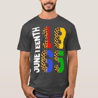 Jun111e Leopard Freedom African American June 1 T-shirt