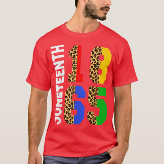 Jun111e Leopard Freedom African American June 1 T-shirt