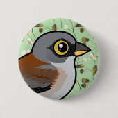 Junco met gele ogen ronde button 5,7 cm (Voorkant)