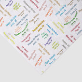 June, 25 Birthday Tissue Paper Tissuepapier (Detail)