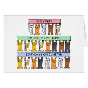 June 7th Birthday Cartoon Cats