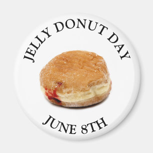 JUNE 8th Jelly Donut Day Food Holiday Magnet Magneet