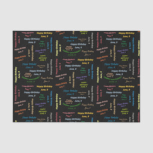 June, 9 Birthday Tissue Paper Tissuepapier