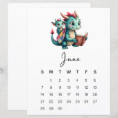 June Baby Dragon Playful Fantasy Monthly Calendar (Voorkant / Achterkant)