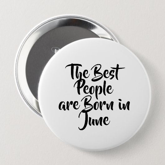 "June" Birthday Button (Voorkant /achterkant)