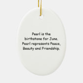 June Birthstone Angel Blonde Keramisch Ornament (Achterkant)