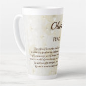 June Birthstone Pearl design Latte Mok (Linkerhoek)
