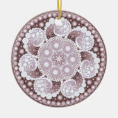 June Birthstone Pearl Mandala Ornament (Voorkant)