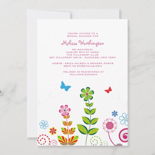 June Garden Invitation Kaart (Voorkant)