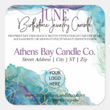 June Hidden Jewelry Candle Product Label