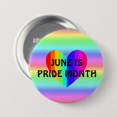 June is LGBT Pride Month Button (Voorkant /achterkant)