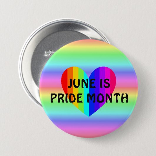 June is LGBT Pride Month Button (Voorkant /achterkant)