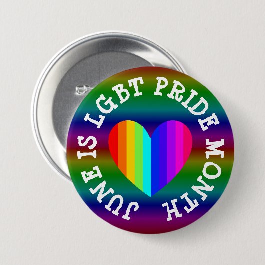 June is LGBT Pride Month Button (Voorkant /achterkant)