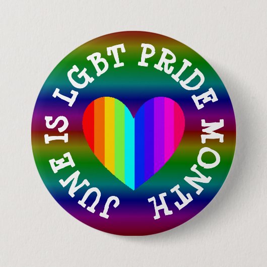 June is LGBT Pride Month Button (Voorkant)
