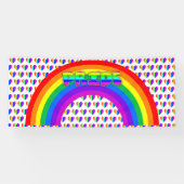 June is LGBT Pride Month Button Spandoek (Horizontaal)