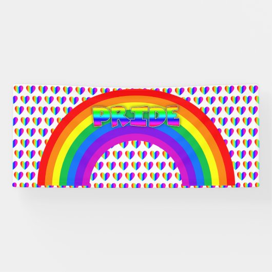 June is LGBT Pride Month Button Spandoek (Horizontaal)