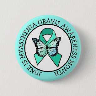 June is Myasthenia Gravis Awareness Maand Ronde Button 5,7 Cm