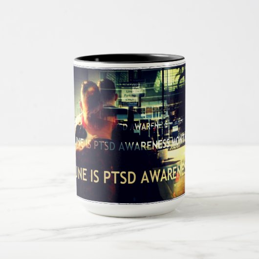 June is PTSD Awareness Month Beverage Mok (Midden)