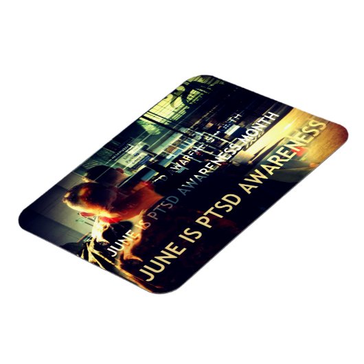 June is PTSD Awareness Month Flat Magnet Magneet (Linkerzijde)