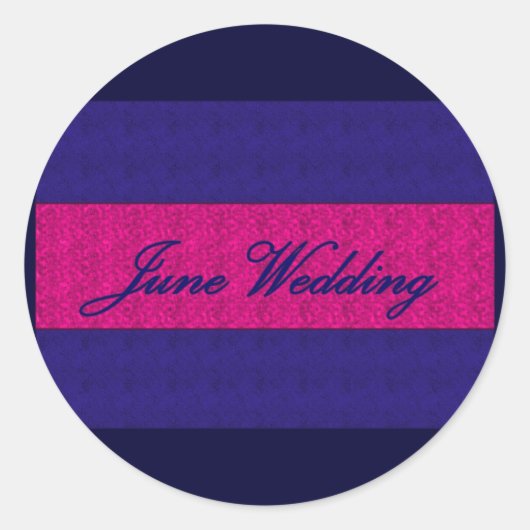 "June Wedding" Elegant Sticker (Voorkant)