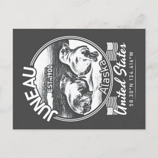 JUNEAU ALASKA - FUNNY SEAL BRIEFKAART (Voorkant)