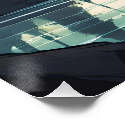 Juneau Alaska grizzly beer aurora noorderlicht Perfect Poster (Hoek)