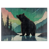 Juneau Alaska grizzly beer aurora noorderlicht Snijplank (Voorkant)