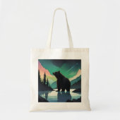 Juneau Alaska grizzly beer aurora noorderlicht Tote Bag (Voorkant)