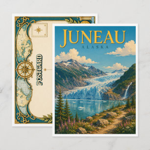 Juneau Alaska Mendenhall Glacier GeoSaga Briefkaart