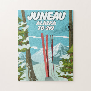 Juneau Alaska om te skiën Legpuzzel