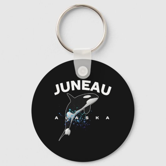 Juneau Alaska Orca Killer Whale Watching Camping V Sleutelhanger (Voorkant)