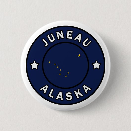 Juneau Alaska Ronde Button 5,7 Cm (Voorkant)