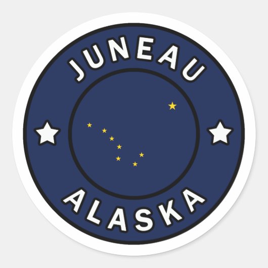 Juneau Alaska Ronde Sticker (Voorkant)