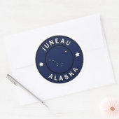Juneau Alaska Ronde Sticker (Envelop)